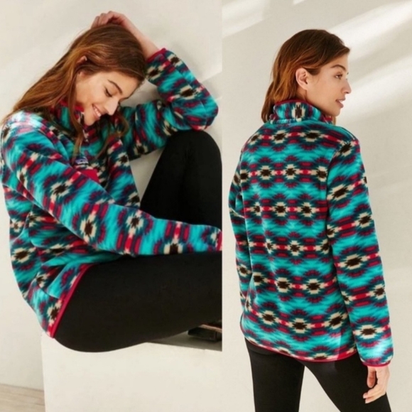 Patagonia Synchilla "Wild Desert' Fleece Pullover Rare Colorful | Women's Size M - Picture 3 of 12